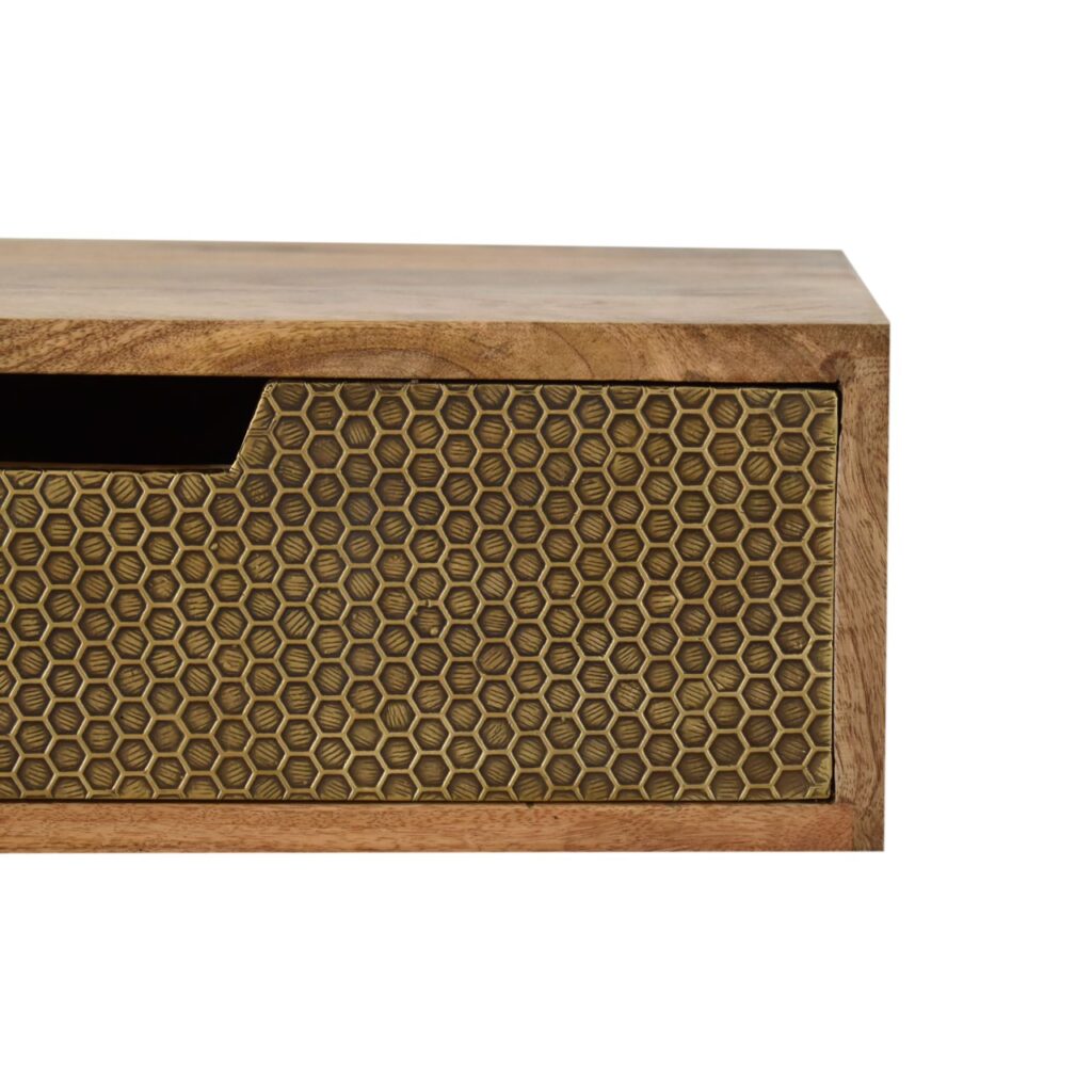 Floating Honeycomb Brass Bedside - Image 5