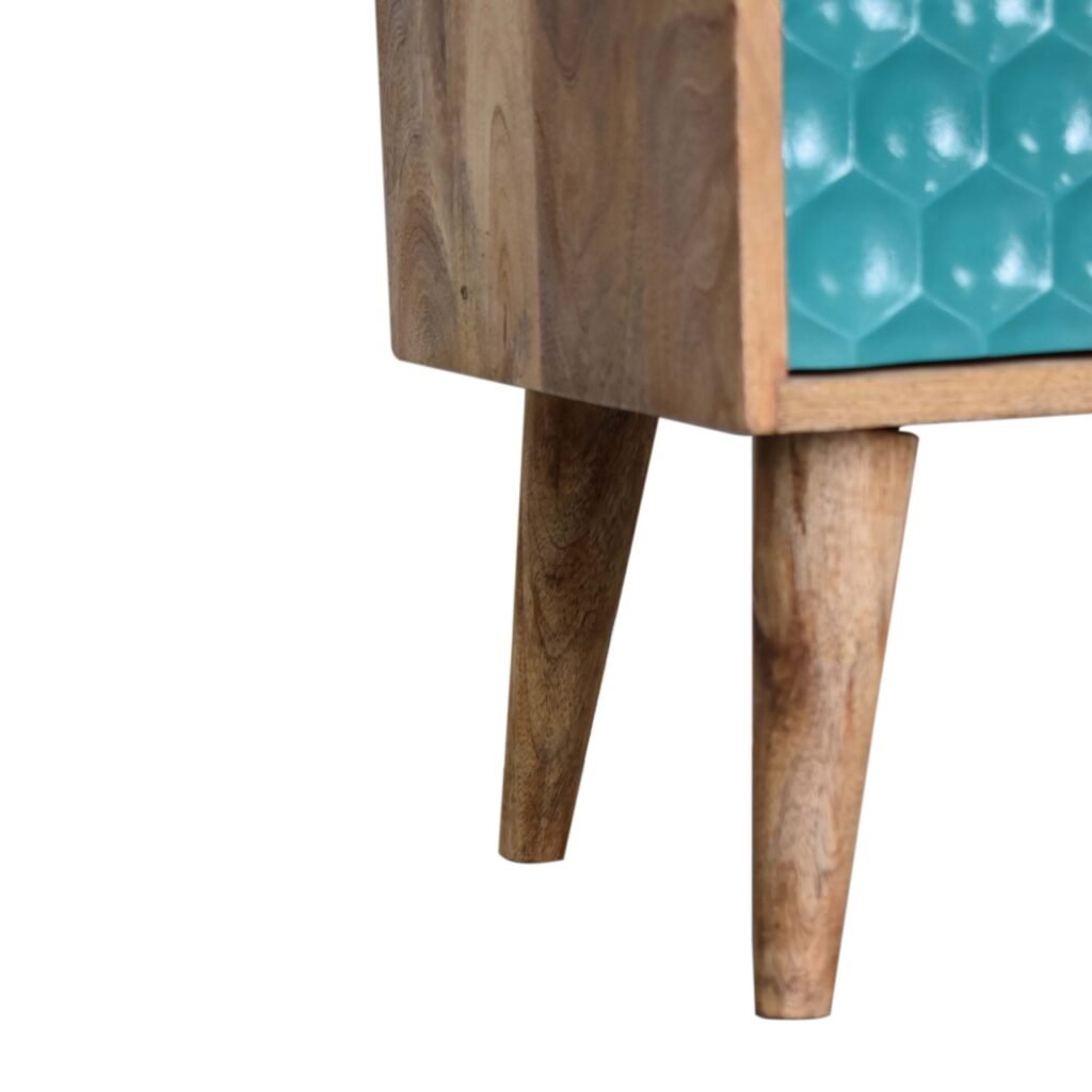 Honeycomb Teal Open Slot Bedside - Image 8