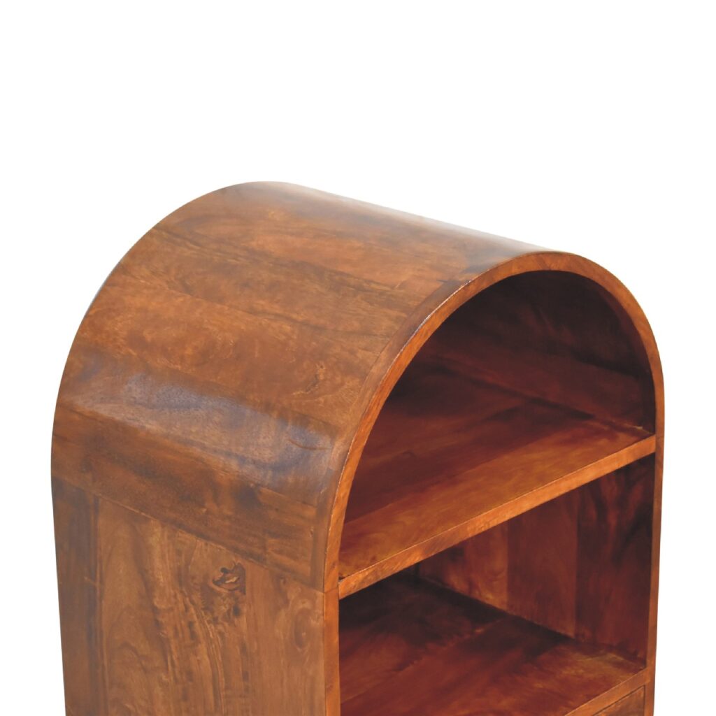 Round Chestnut Display Cabinet - Image 6