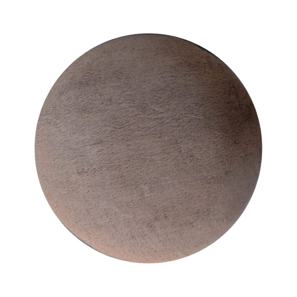 Mocha Faux Fur Mushroom Footstool - Image 7