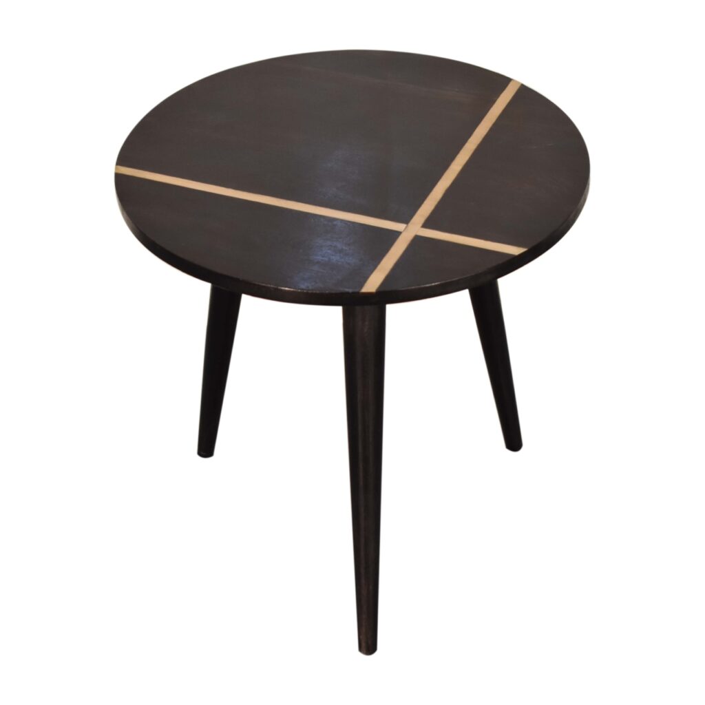 Walnut Gold Inlay End Table - Image 4