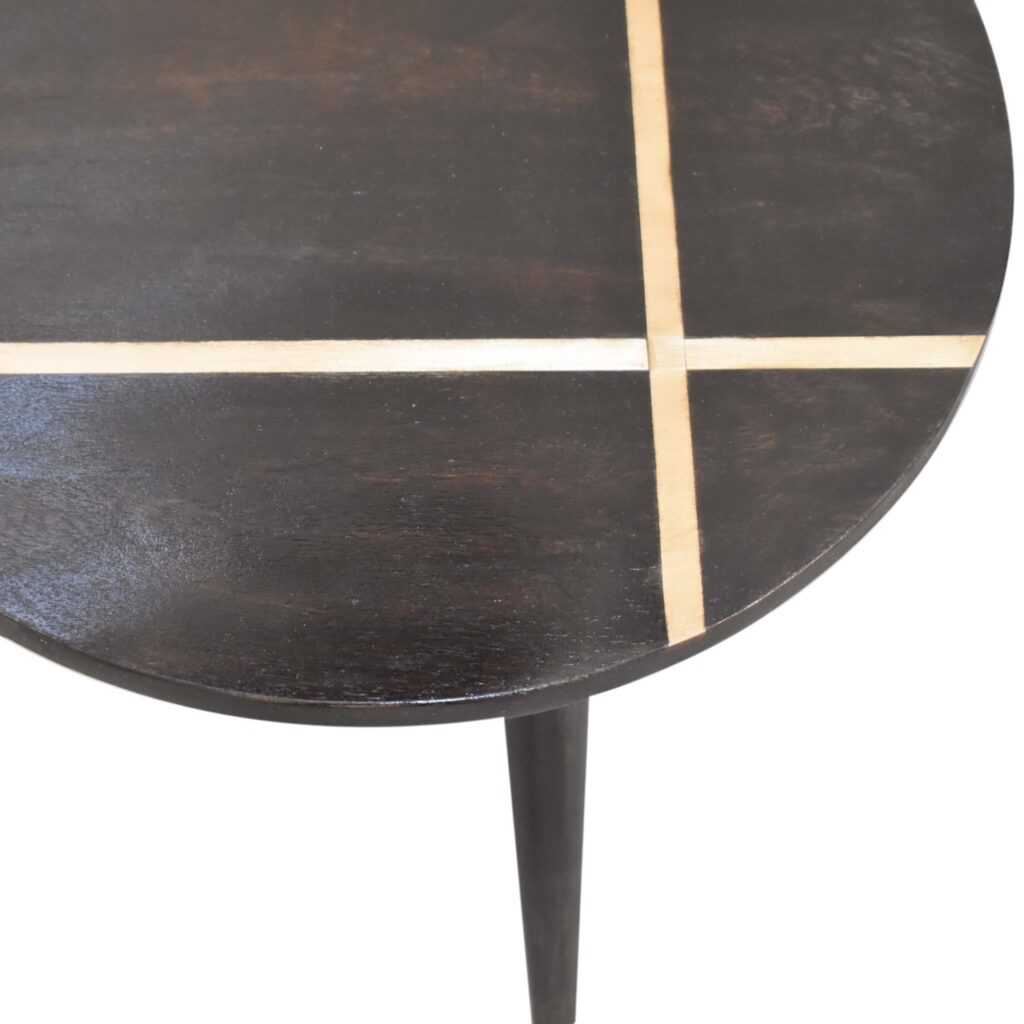 Walnut Gold Inlay End Table - Image 5