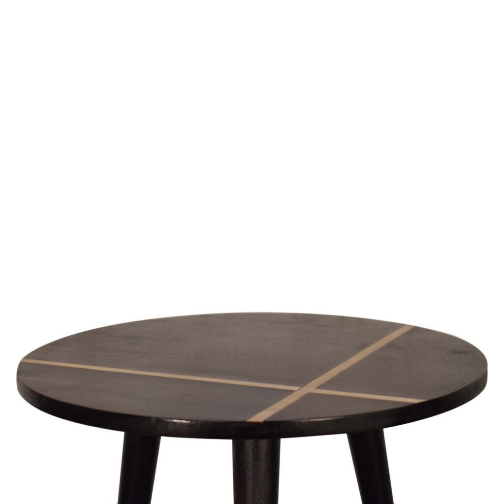 Walnut Gold Inlay End Table - Image 6