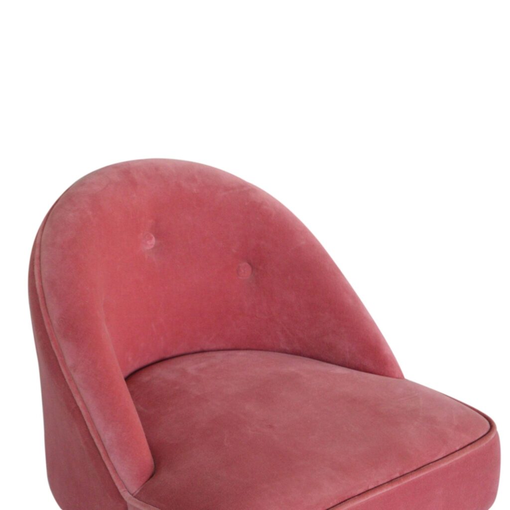 Pink Velvet Deep Button Chair - Image 6