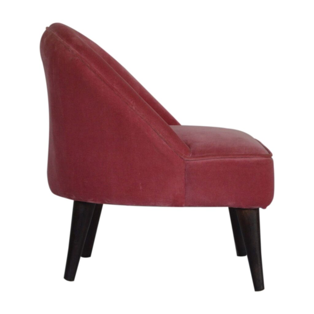 Pink Velvet Deep Button Chair - Image 9