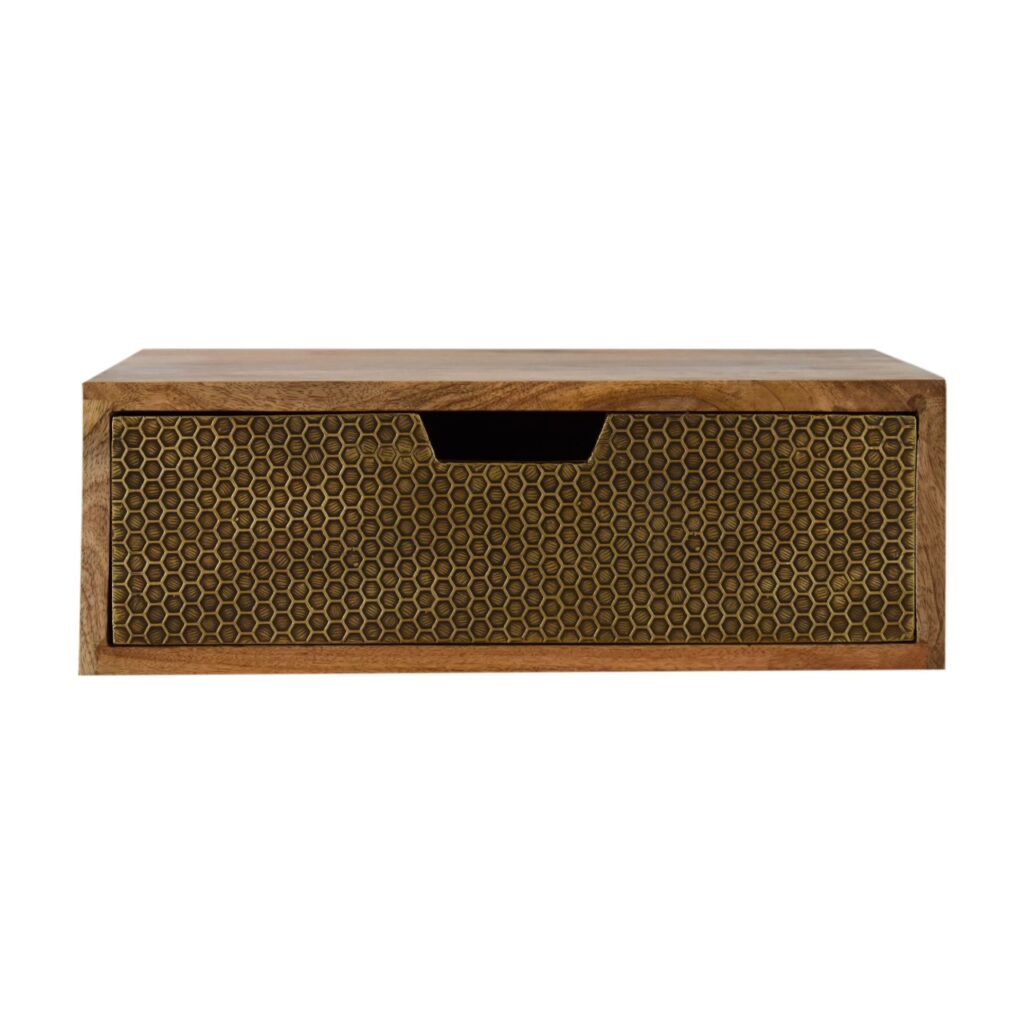 Floating Honeycomb Brass Bedside - Image 2