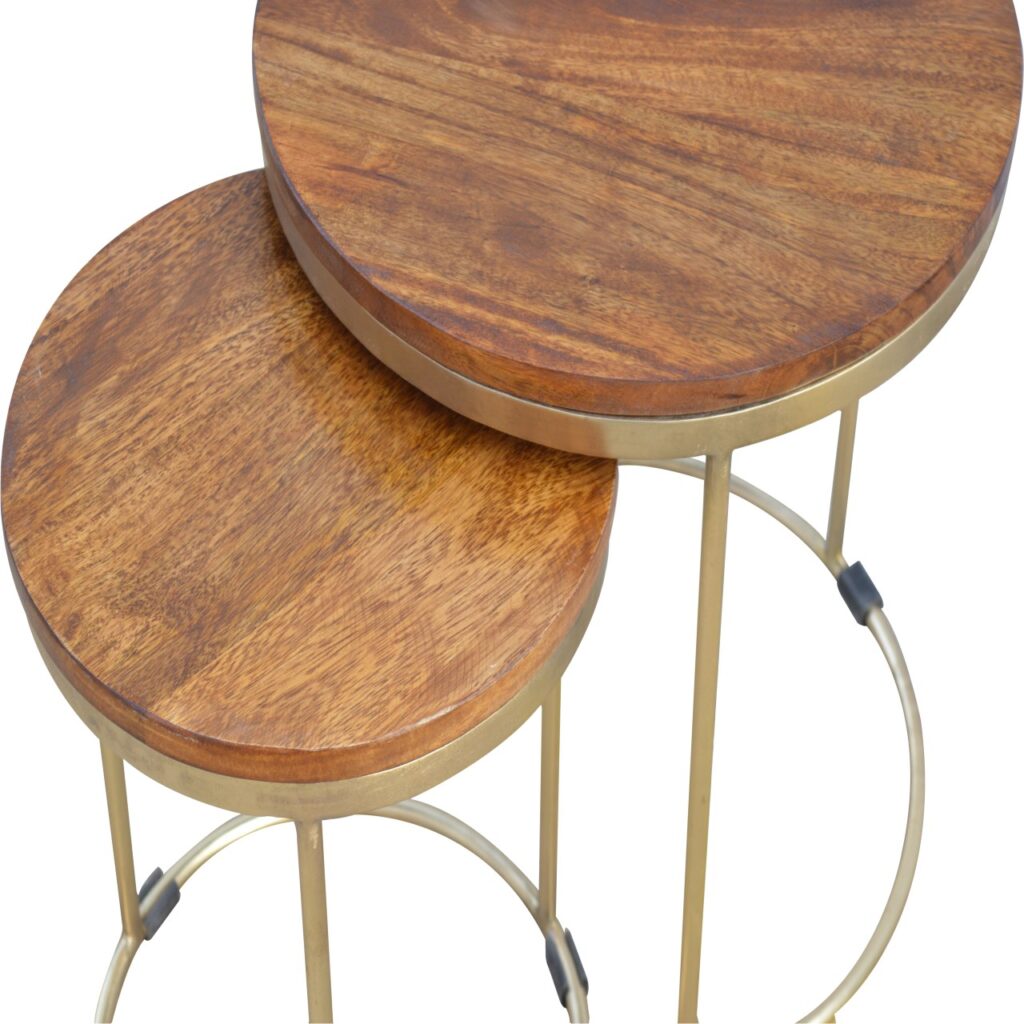 Golden Nesting Stool of 2 - Image 4