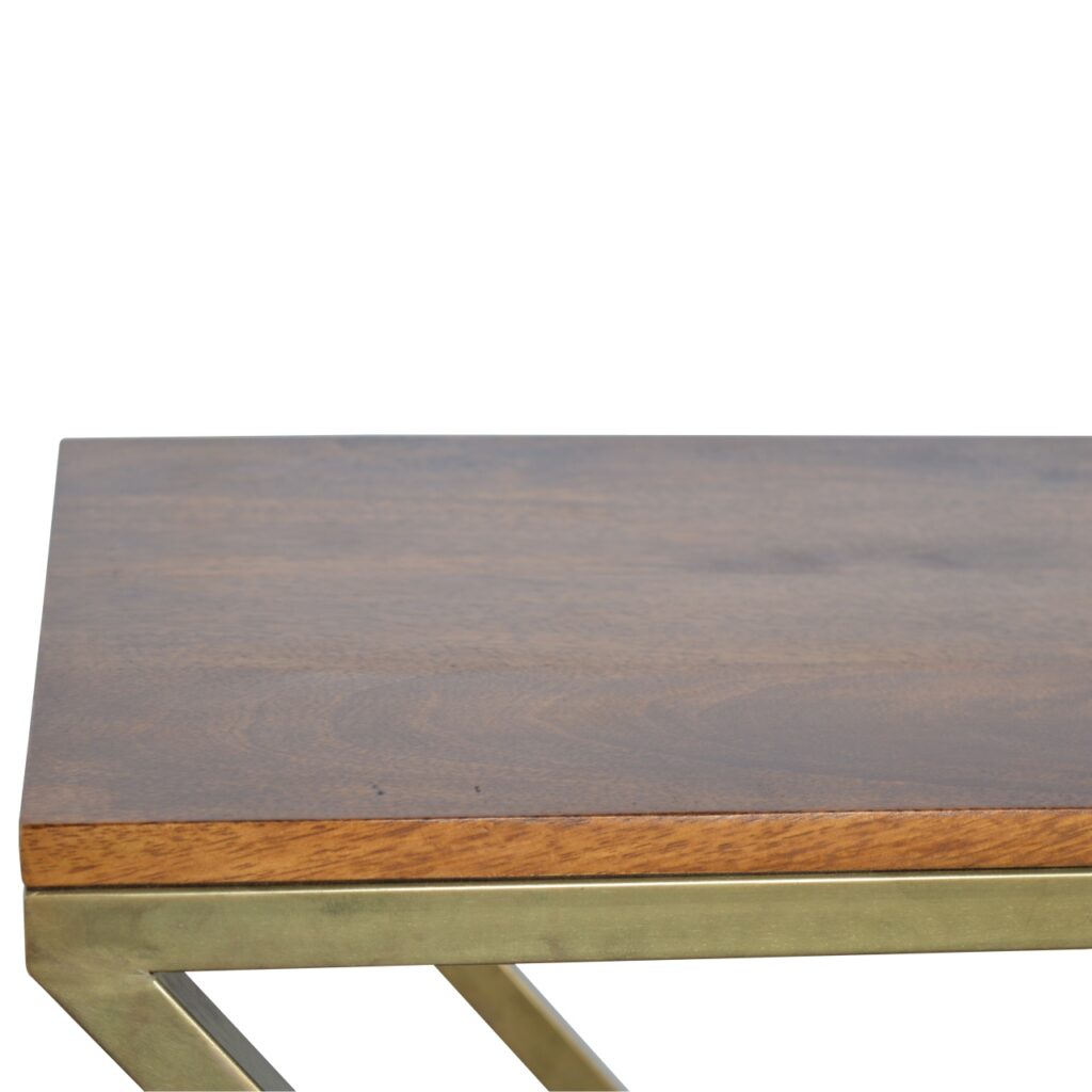 Z-shaped Golden Side Table - Image 7