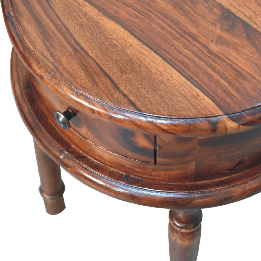 Honey finish Turned Leg Bedside - Image 5