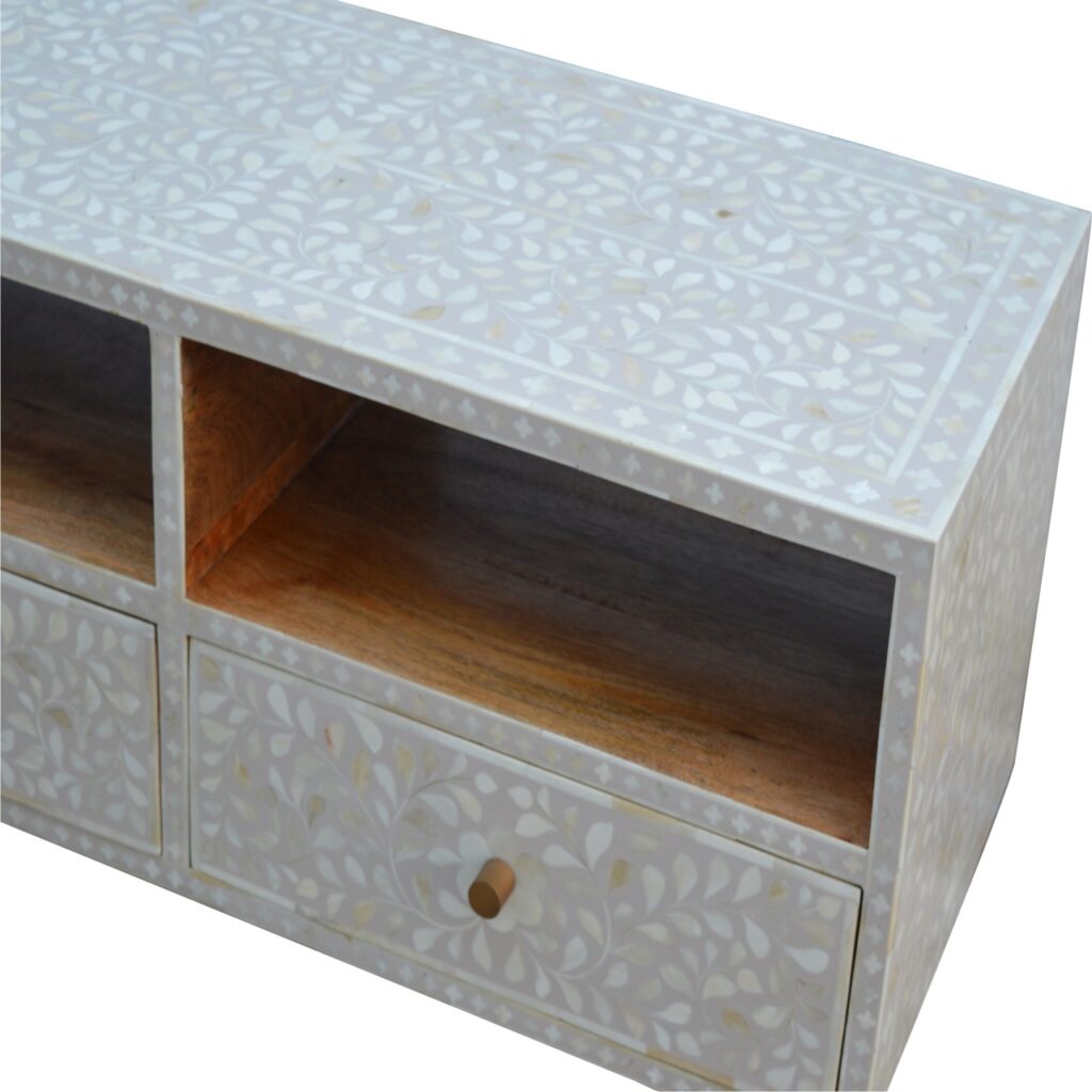 Floral Bone Inlay Media Unit - Image 6