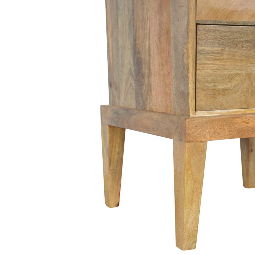 Solid Wood Bedside with T-Bar Knobs - Image 5