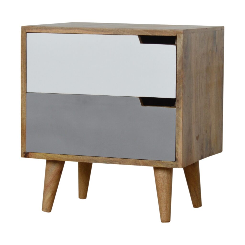 Grey Painted Cut-out Bedside - Image 2