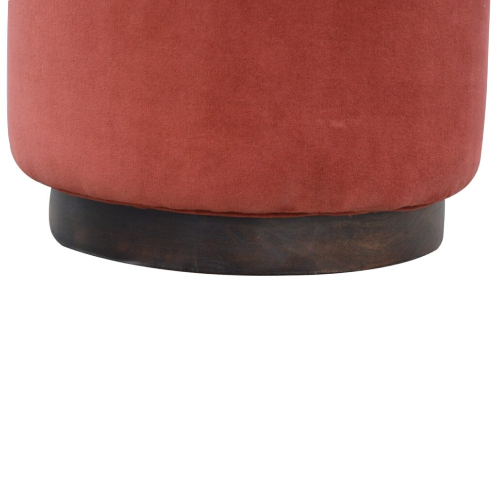 Large Brick Velvet Wooden Footstool - Image 5