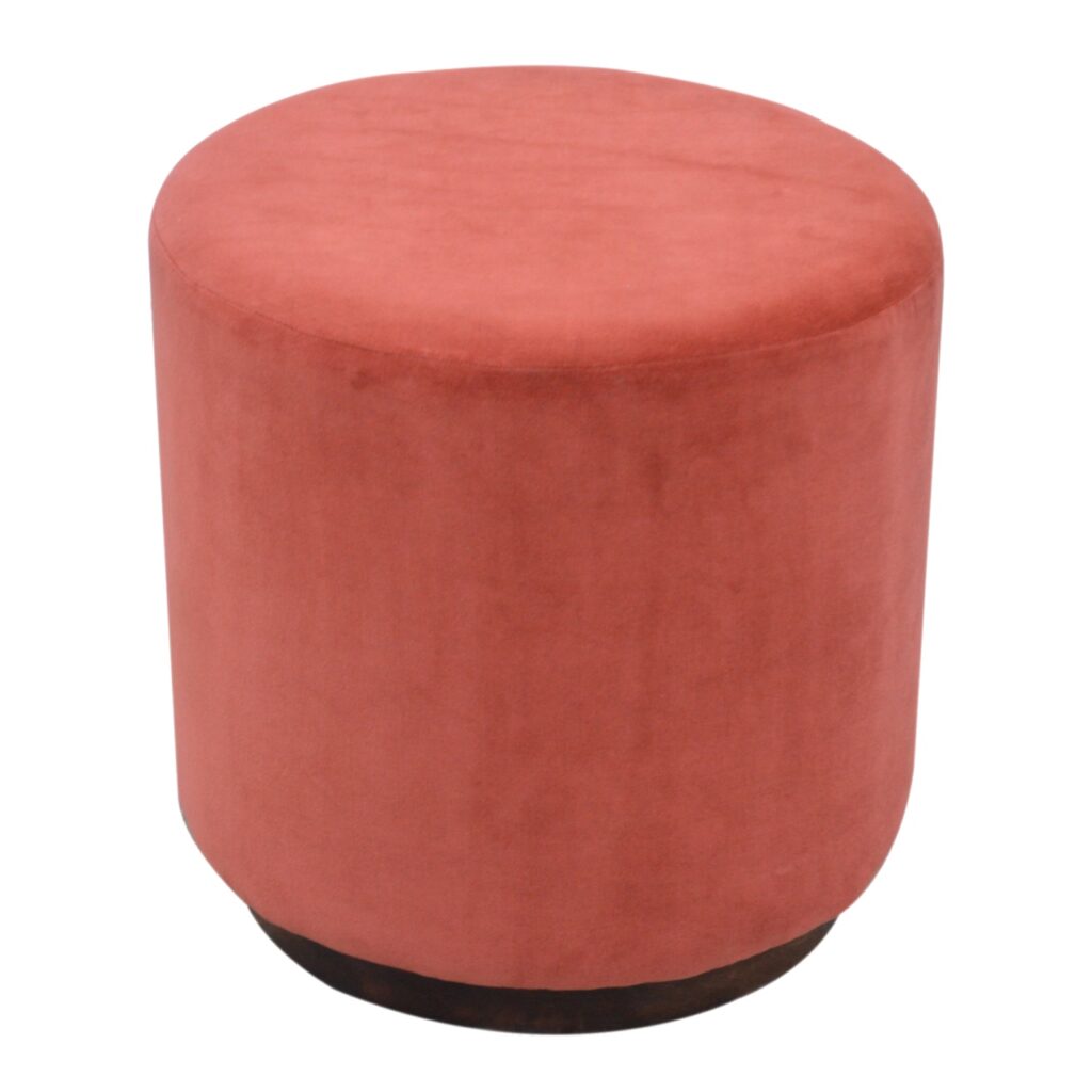 Large Brick Velvet Wooden Footstool - Image 2