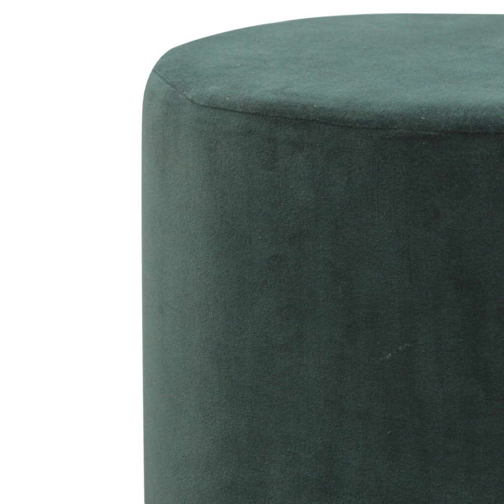 Large Emerald Velvet Footstool - Image 4