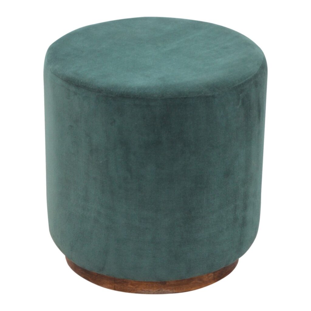 Large Emerald Velvet Footstool - Image 2