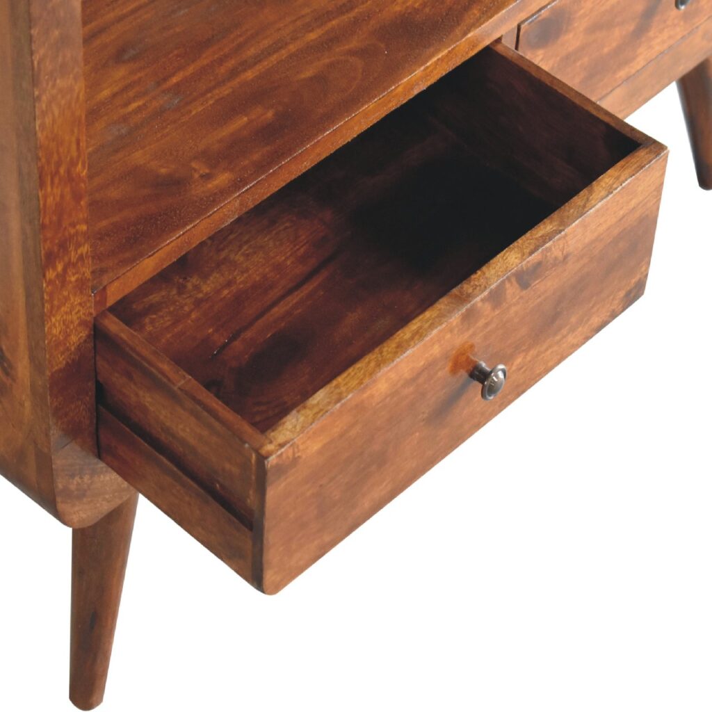 Curved Chestnut Bookcase - Image 6