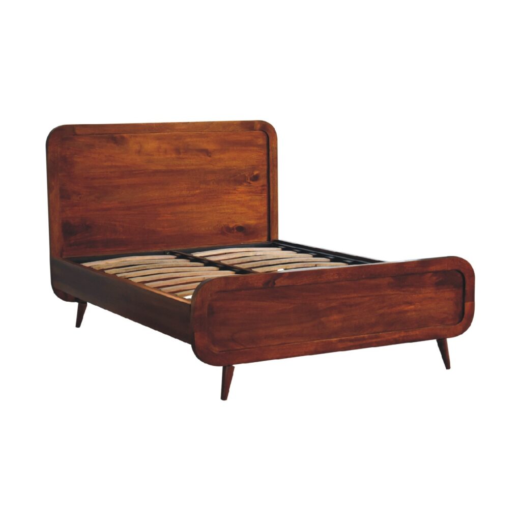 Curved Chestnut Double Bed - Image 2