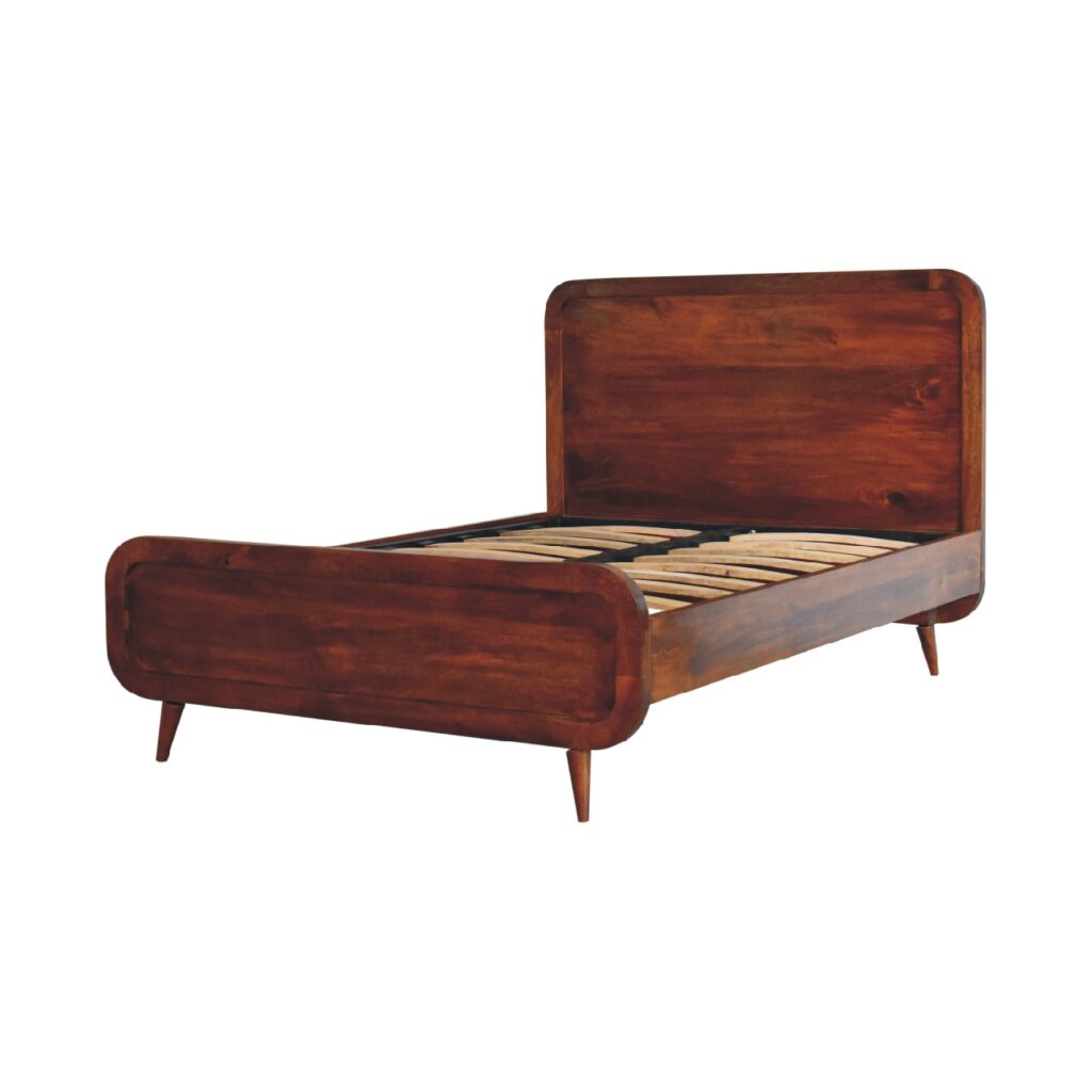 Curved Chestnut Double Bed - Image 3