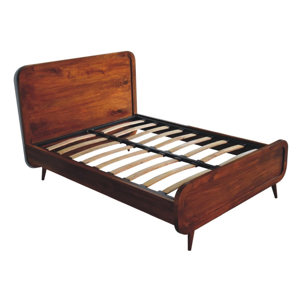 Curved Chestnut Double Bed - Image 6