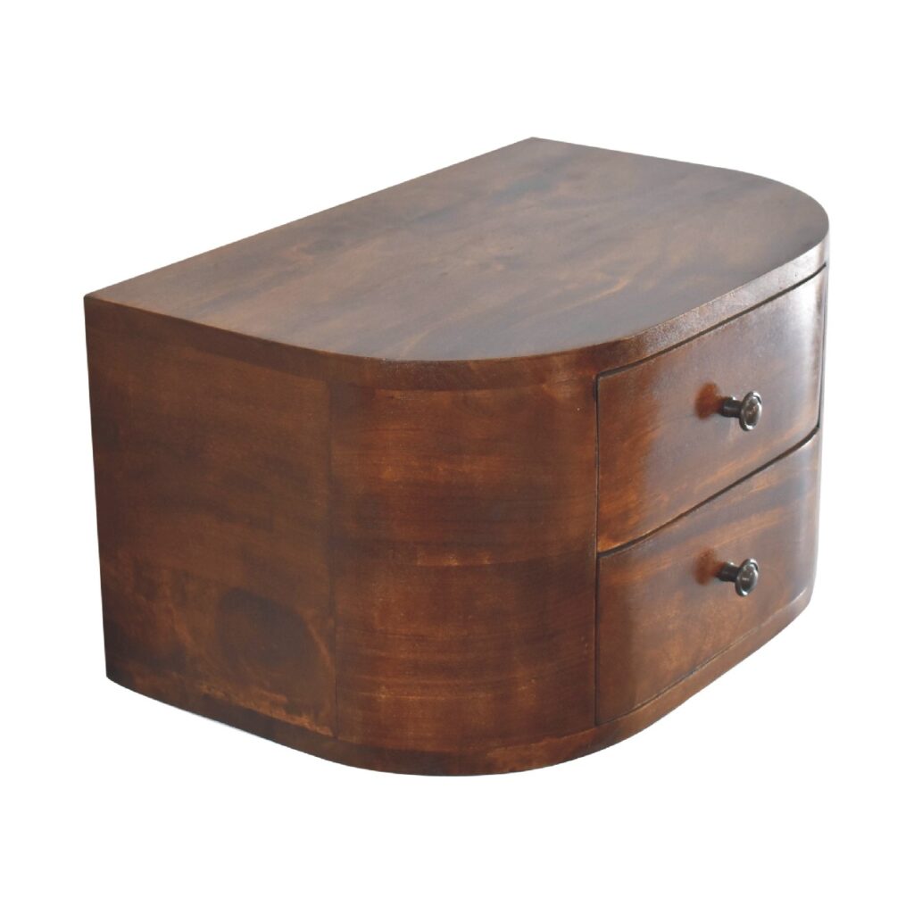 Lunar 2 Drawer Floating Bedside - Image 5