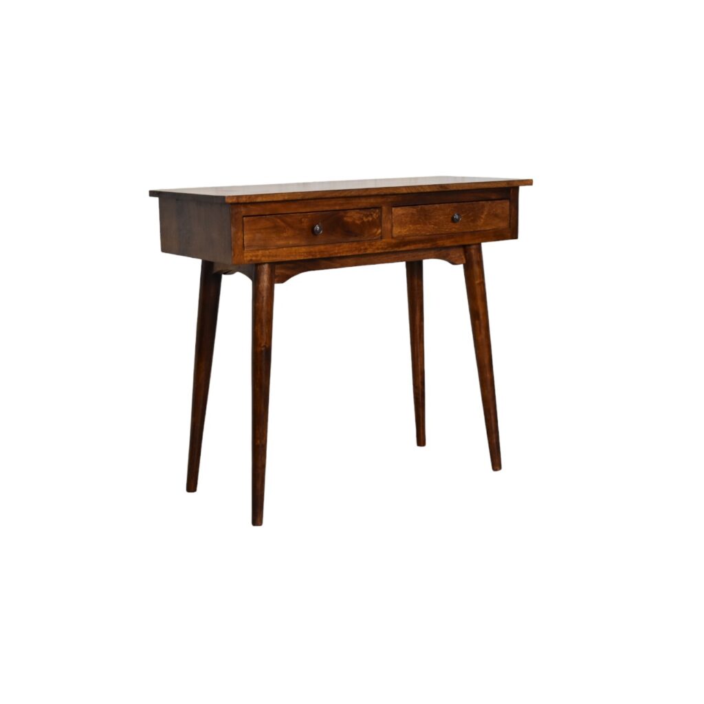 Chestnut Hallway 2 Drawer Console Table - Image 2