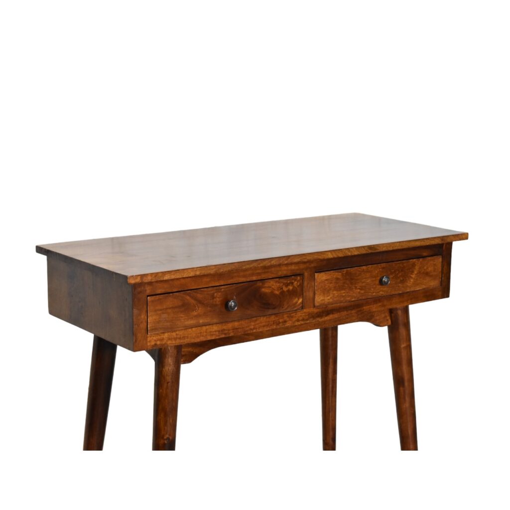 Chestnut Hallway 2 Drawer Console Table - Image 3