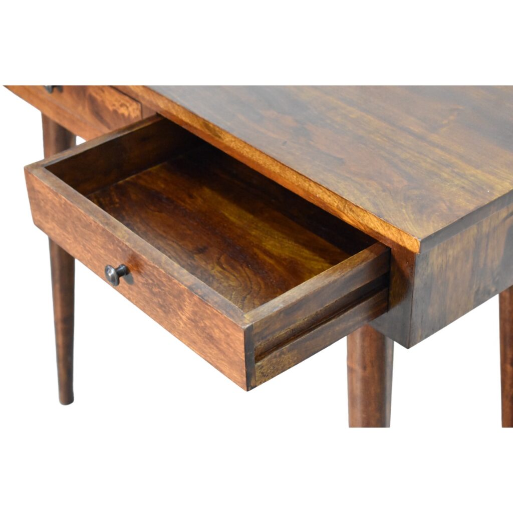 Chestnut Hallway 2 Drawer Console Table - Image 7