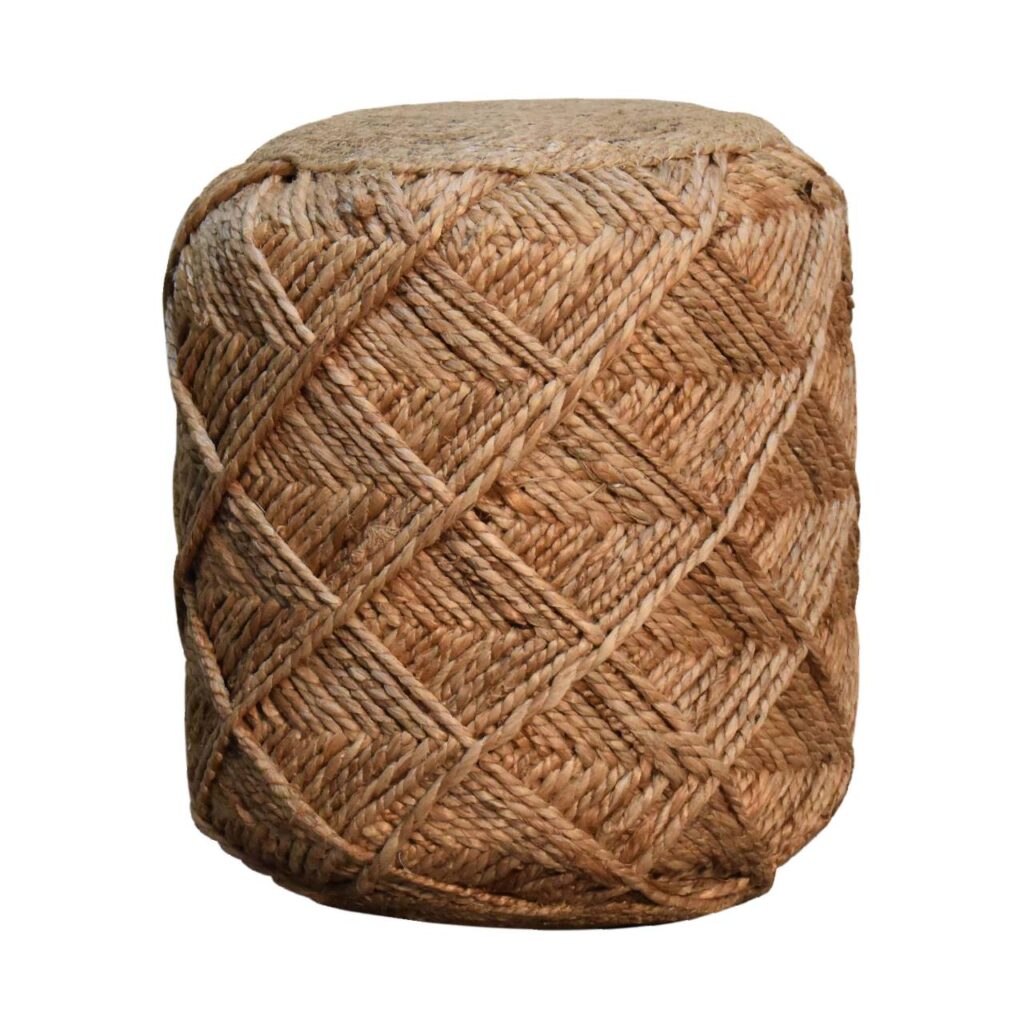 Jute Fibre Footstool - Small - Image 2