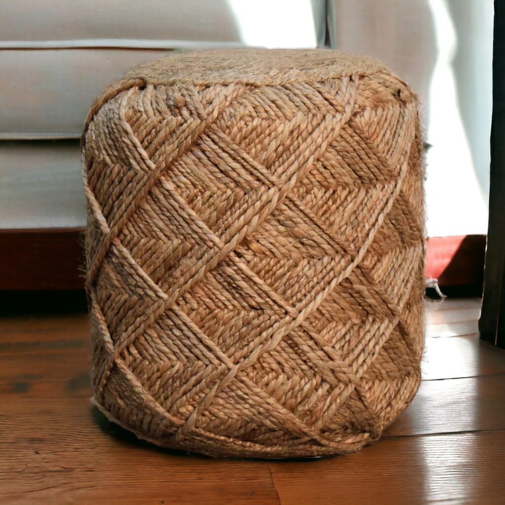 Jute Fibre Footstool - Small - Image 8