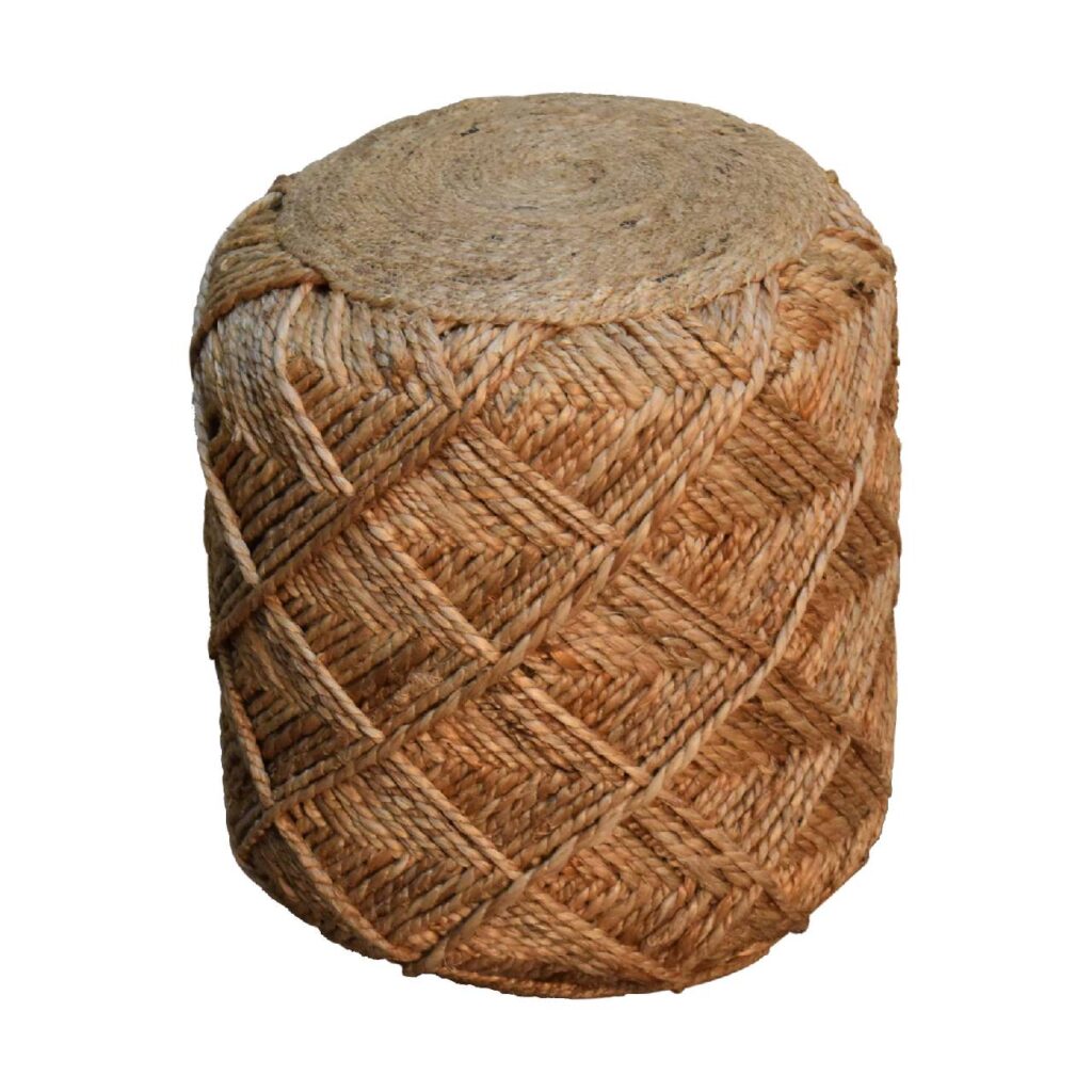 Jute Fibre Footstool - Small - Image 3