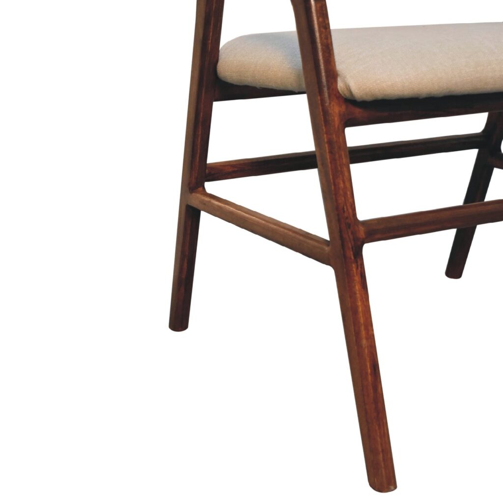 Chestnut Linen Deco Chair - Image 7