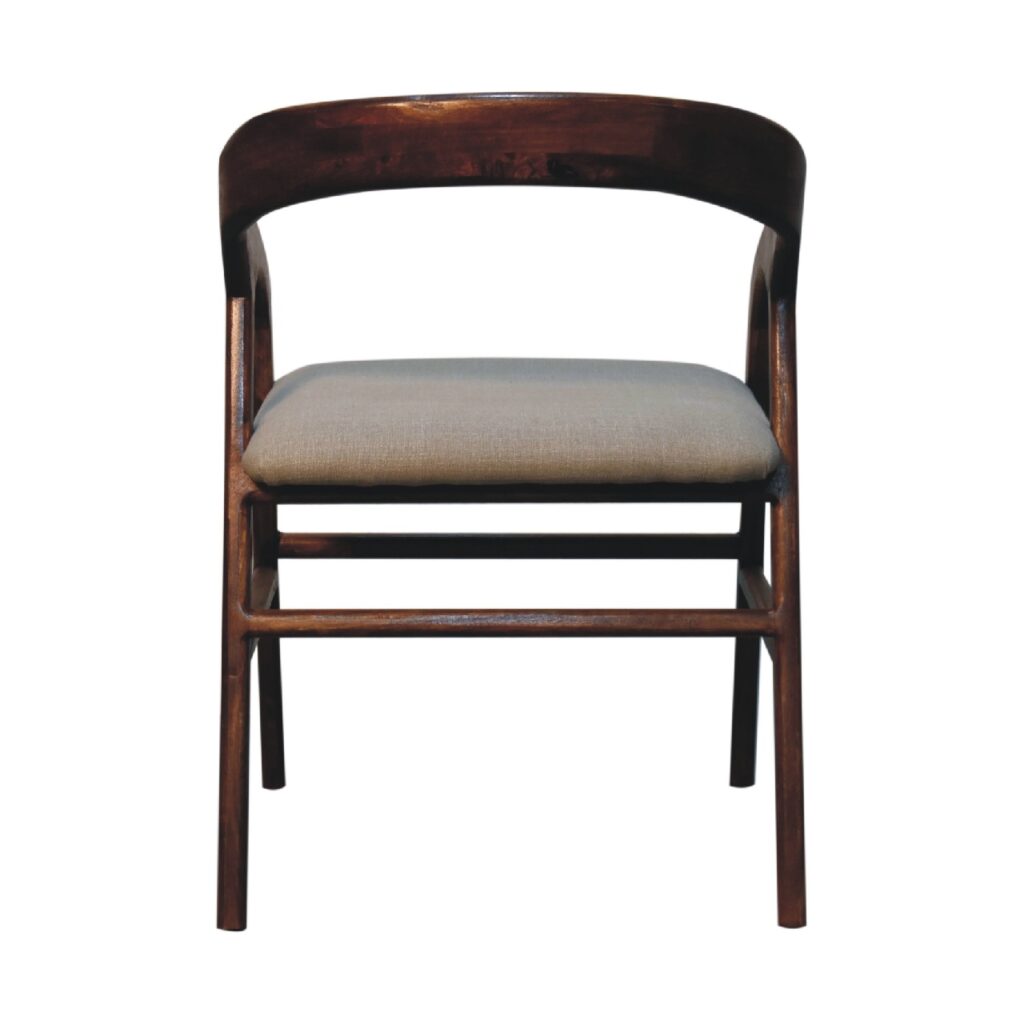 Chestnut Linen Deco Chair - Image 9