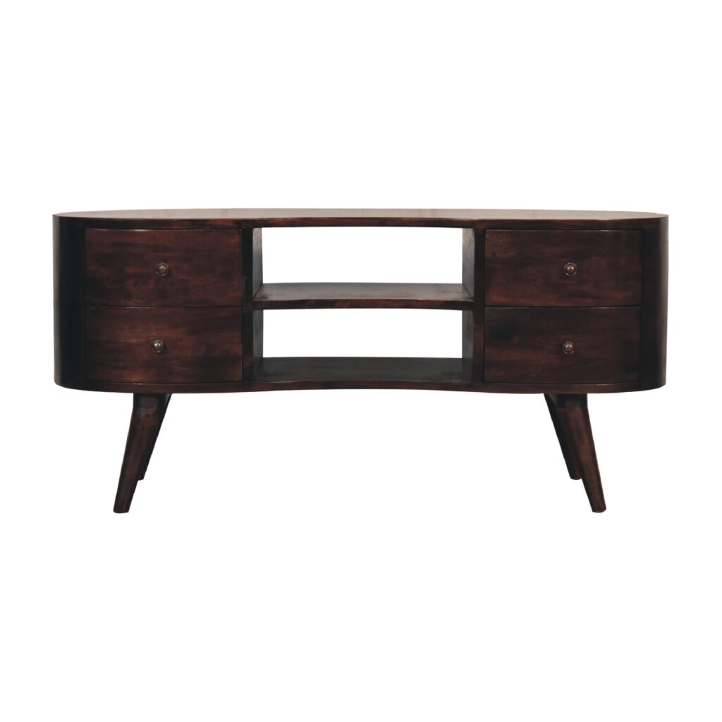 Light Walnut Wave Entertainment Unit - Image 3