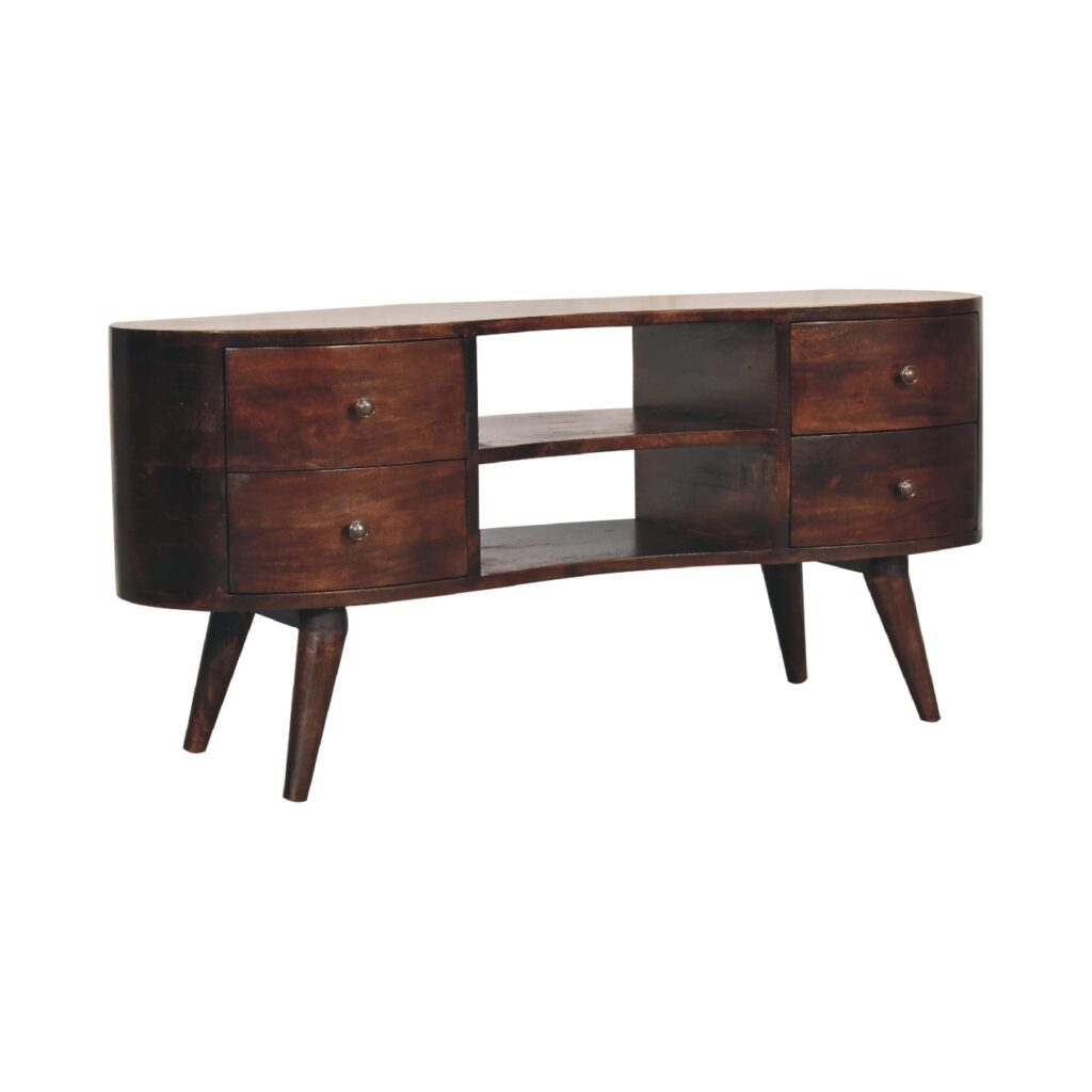 Light Walnut Wave Entertainment Unit - Image 5