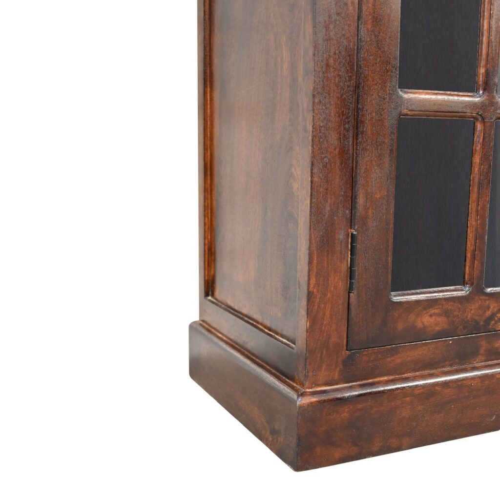 Light Walnut Cabinet with Glazed Doors - Image 8