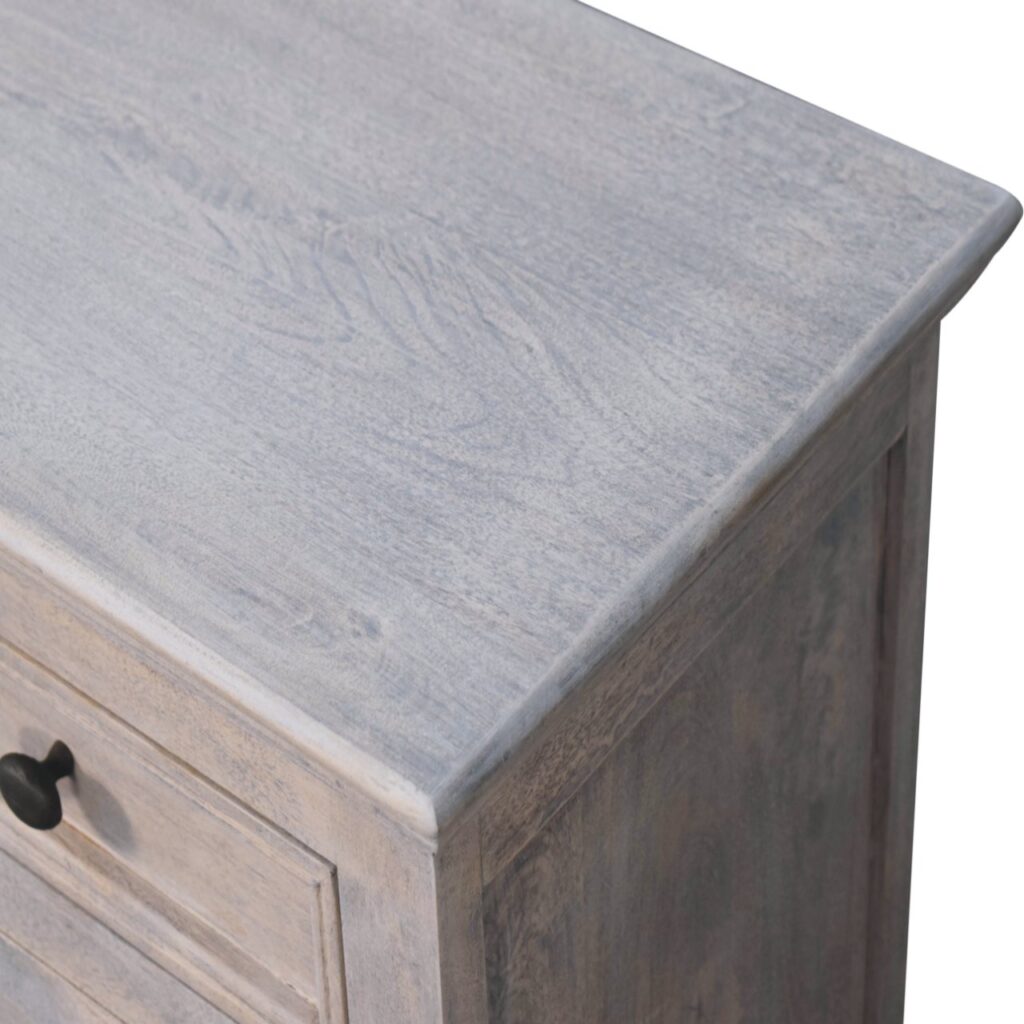 Stone Finish Cabinet with Glazed Doors - Image 6