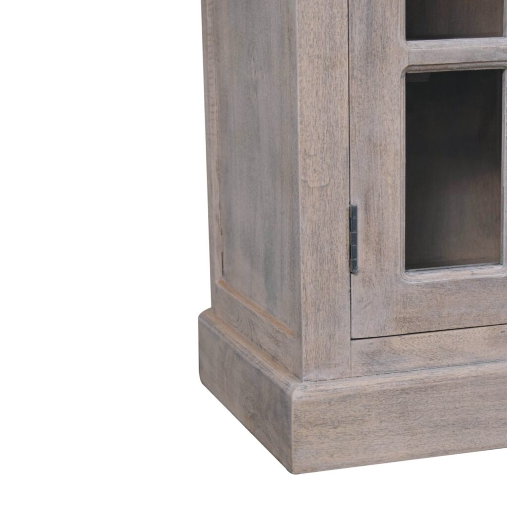 Stone Finish Cabinet with Glazed Doors - Image 8