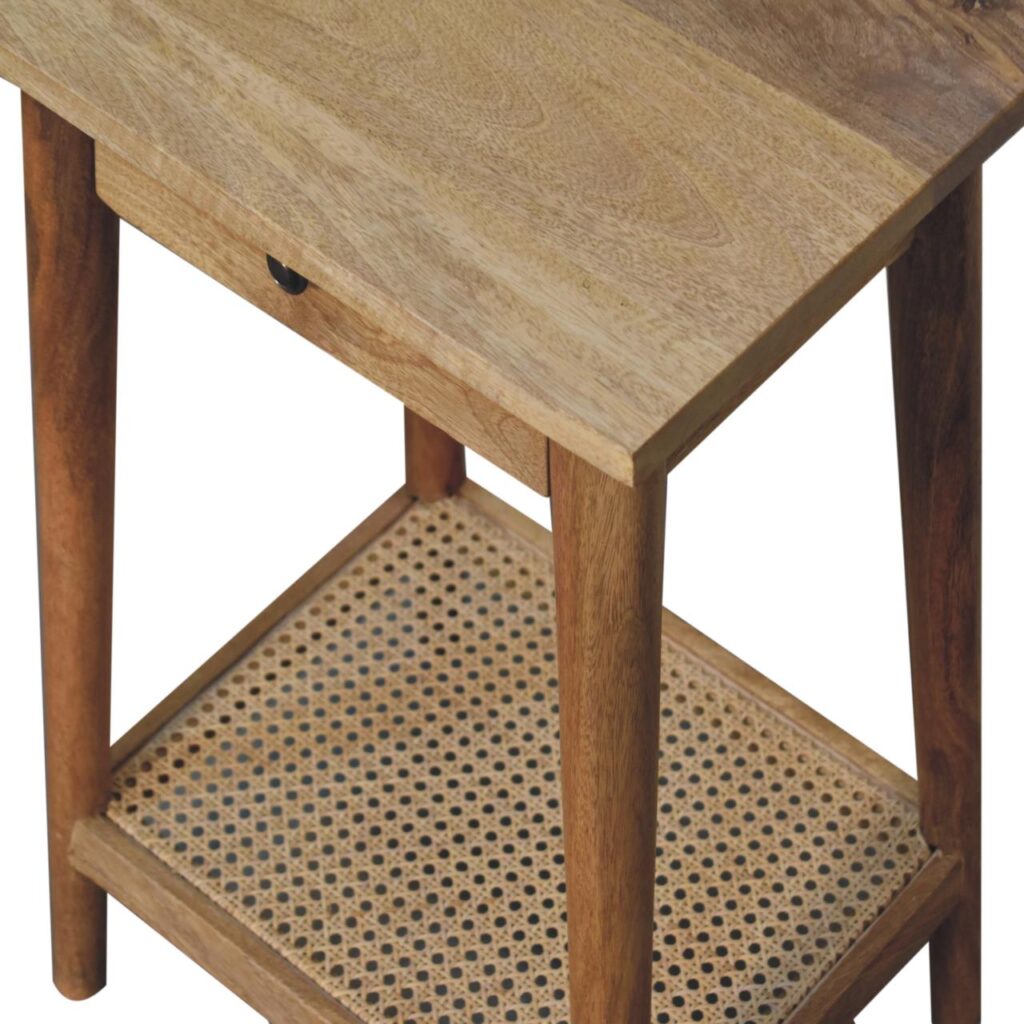 Woven Solid Wood End Table - Image 6