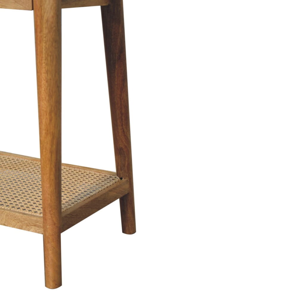 Woven Solid Wood End Table - Image 8