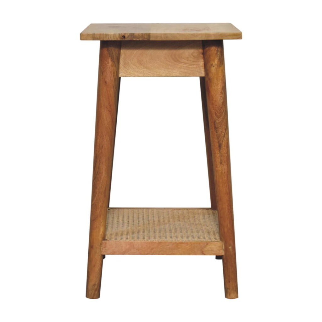 Woven Solid Wood End Table - Image 9