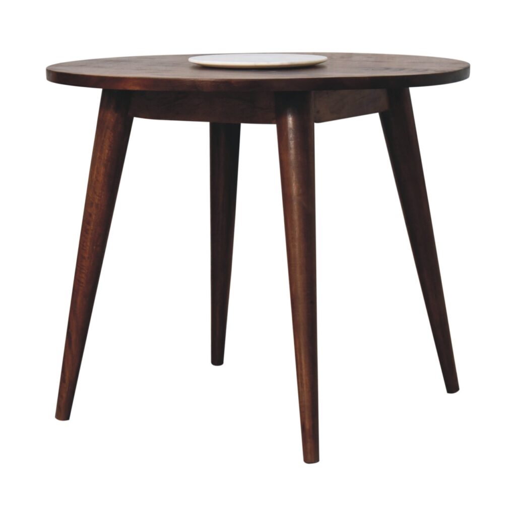 Chestnut Round Nordic End Table - Image 2