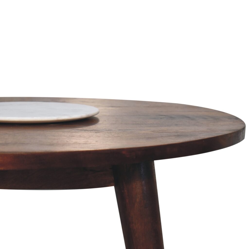 Chestnut Round Nordic End Table - Image 4