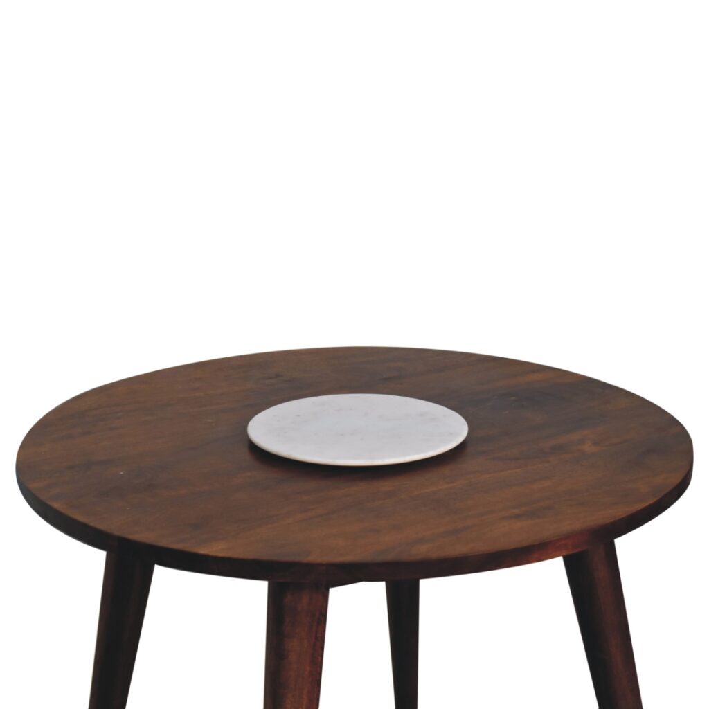 Chestnut Round Nordic End Table - Image 5