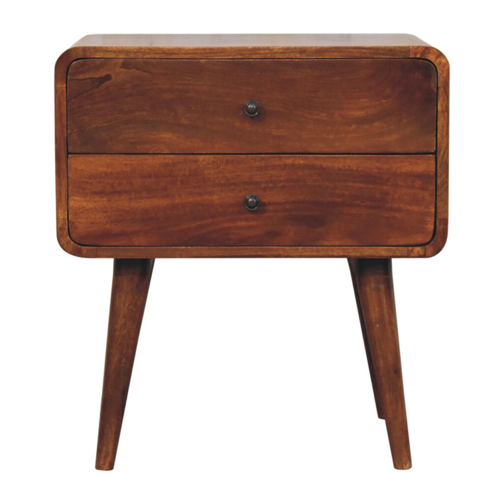 Large Curved Chestnut Bedside - Image 2