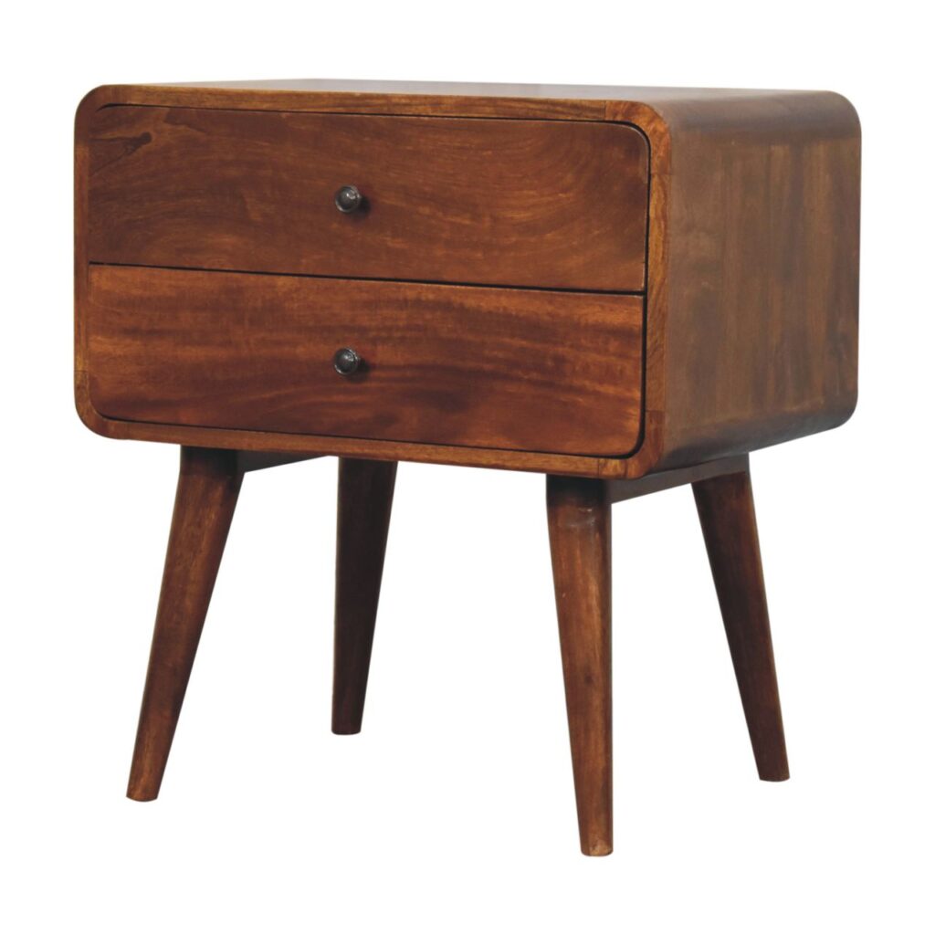 Large Curved Chestnut Bedside - Image 3