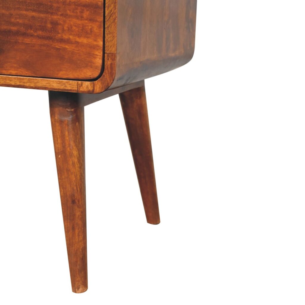 Large Curved Chestnut Bedside - Image 8