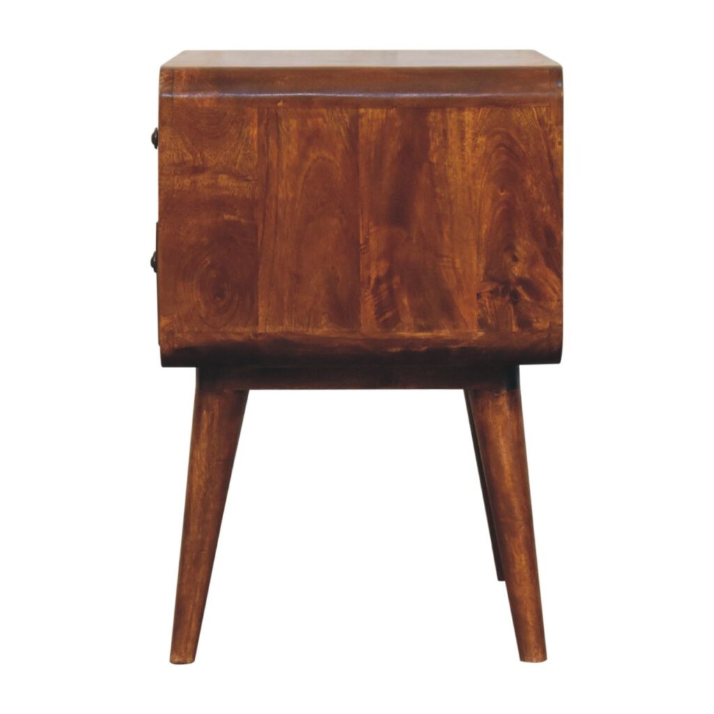 Large Curved Chestnut Bedside - Image 9