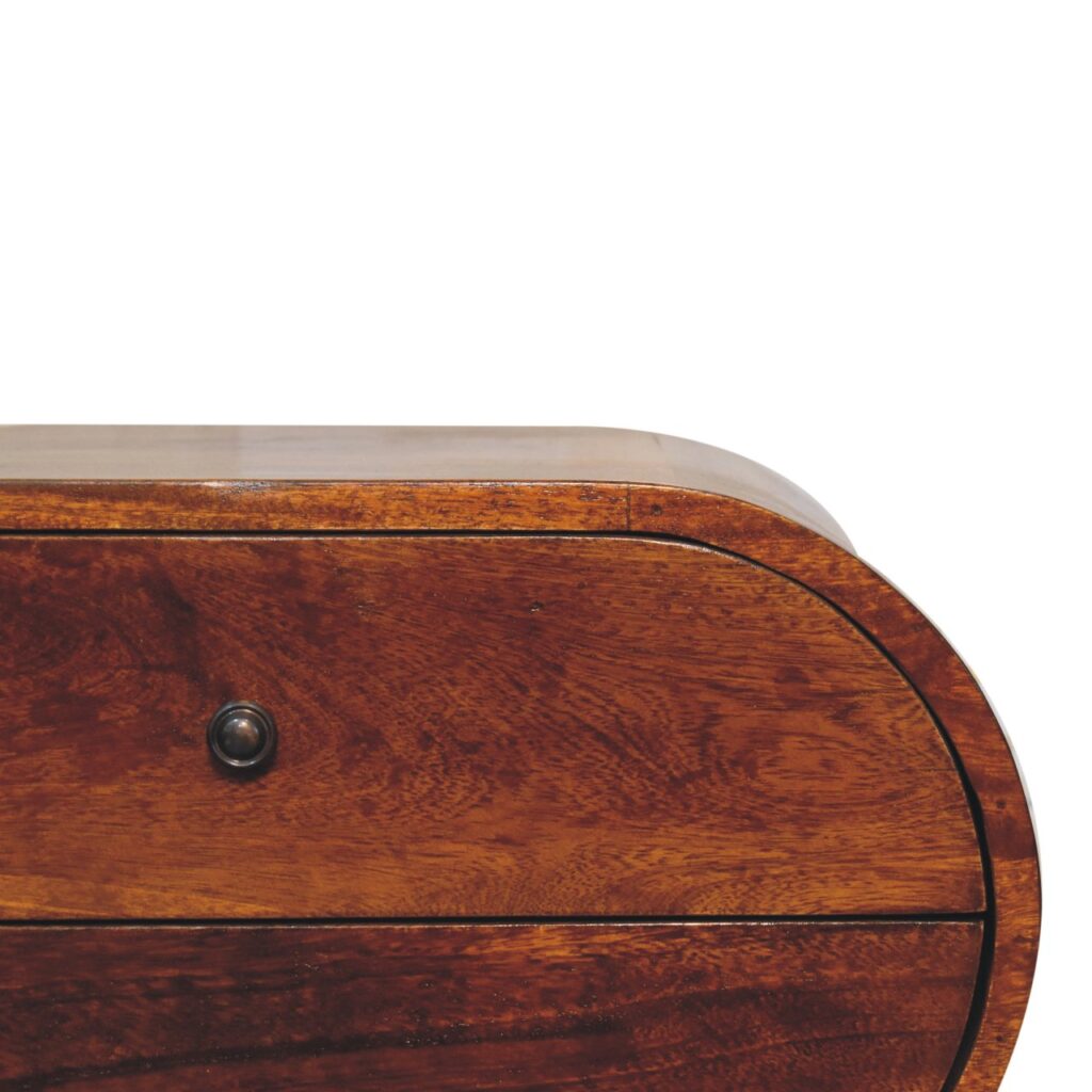 Large Chestnut Circular Bedside - Image 6