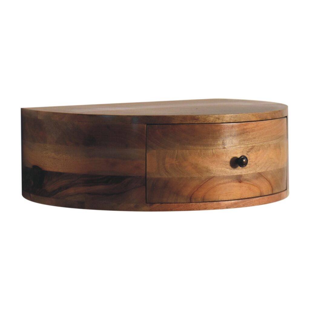 Large Wall Mounted Rounded Bedside - Image 3